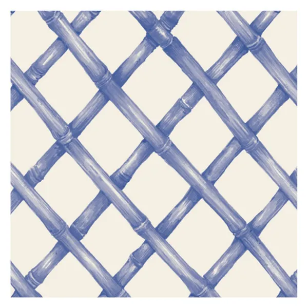 Spring^Hester & Cook Blue Lattice Cocktail Napkin Set