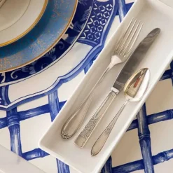 Spring^Hester & Cook Blue Lattice Placemat Sheets