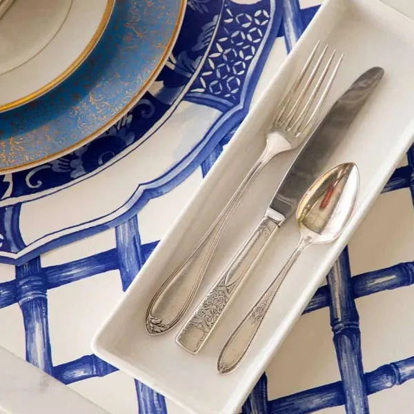 Kitchen & Dining^Hester & Cook Blue Lattice Placemat Sheets