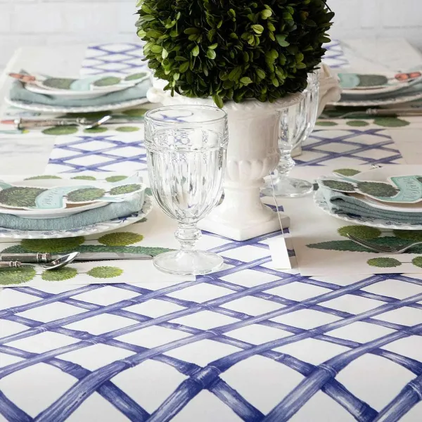 Spring^Hester & Cook Blue Lattice Runner
