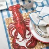 Kitchen & Dining^Hester & Cook Blue Painted Check Runner
