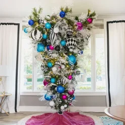 Ball Ornaments^Farrisilk Blue Shiny Ball Ornament, 4"