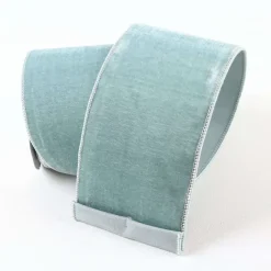 Spring Ribbon^Farrisilk Blue Velvet Ribbon, 4" X 10Yd