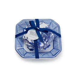 Easter^Two's Company Blue Willow Sandalwood Scented French Milled Soap With Porcelain Tray