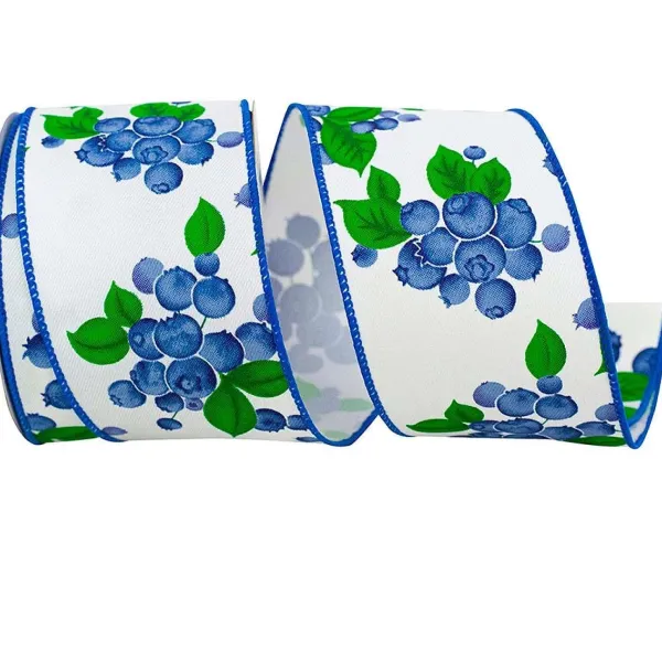 Spring Ribbon^Reliant Ribbon Blueberry Twill Ribbon, 2.5" X 10Yd