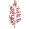 Floral^Regency Blush Glittered Cluster Berry Spray, 24"