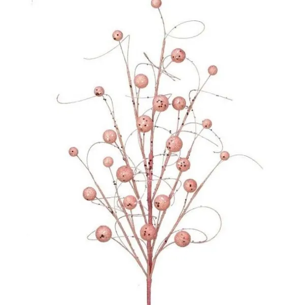 Sprays^Regency Blush Sequin Wispy Ball Spray