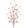 Floral^Regency Blush Sequin Wispy Ball Spray