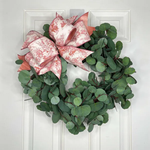 Door Decor^* Blushing Eucalyptus Wreath