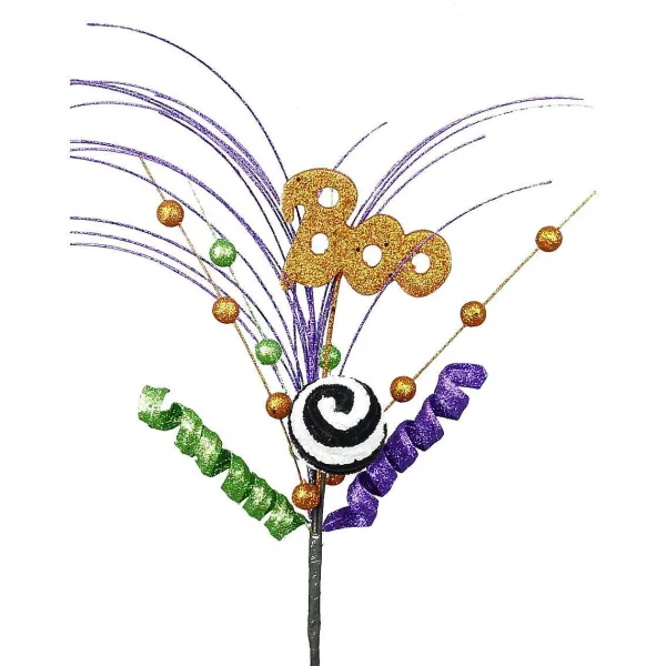 Floral^Liberty Floral Boo Curly Velvet Ball Spray