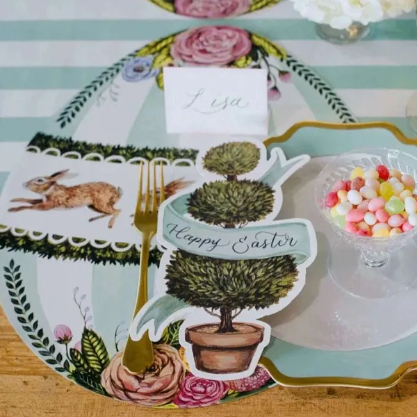 Party Diy^Hester & Cook Boxwood Bunny Egg Placemat Sheets