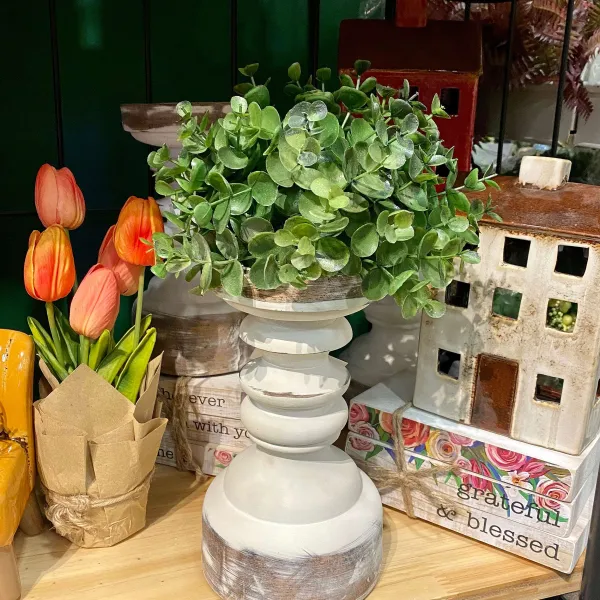 Spring^Liberty Floral Boxwood Half Ball