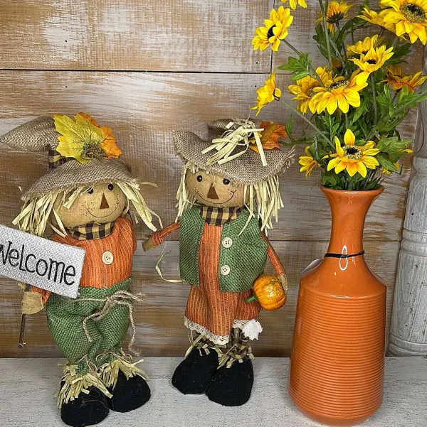 Focal Points^Liberty Floral Boy Decor Scarecrow Standing