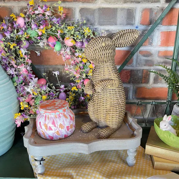 Table Decor^RAZ Brown Basketweave Rabbits