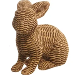 Figurines^RAZ Brown Basketweave Rabbits