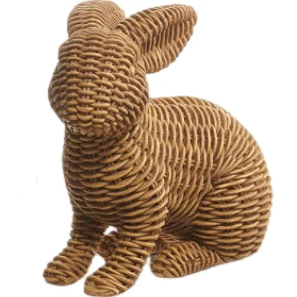 Home Accents^RAZ Brown Basketweave Rabbits