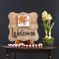 Table Decor^The Round Top Collection Bucket Of Geraniums Mini Gallery Art