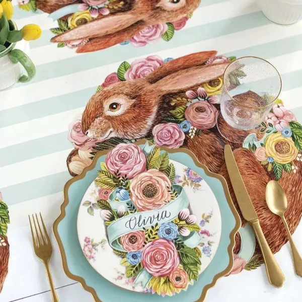 Floral Decor^Hester & Cook Bunny Bouquet Placemat Sheets