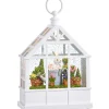 Table Decor^RAZ Bunny In Watering Can Lighted Water White Greenhouse