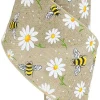 Spring Ribbon^Craig Bachman Burlap Bee And Daisy Ribbon 4"X10Yd