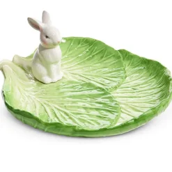 Table Decor^RAZ Cabbage Bunny Tray
