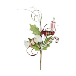 Floral^Direct Export Co. Candy & Holly Leaves Pick