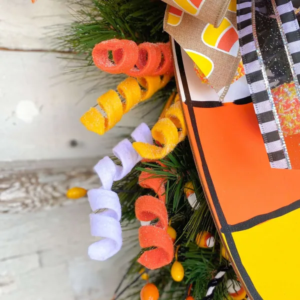 Picks^Liberty Floral Candy Corn Frizzy Curly Pick