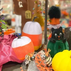 Table Decor^Liberty Floral Candy Corn Pumpkin-Large