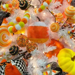 Focal Points^Liberty Floral Candy Corn Pumpkin-Small