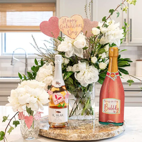Table Decor^The Round Top Collection Champagne Bottle