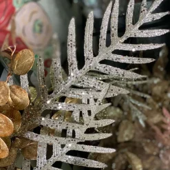 Floral^Regency Champagne Glitter Fern Spray