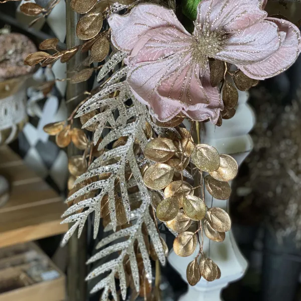 Sprays^Regency Champagne Glitter Fern Spray
