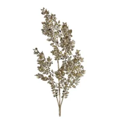 Floral^Regency Champagne Metallic Leaves Spray