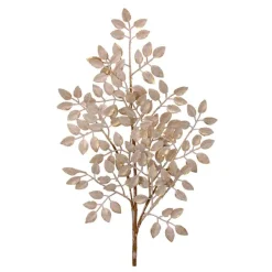 Floral^Regency Champagne Sequin Leaf Spray