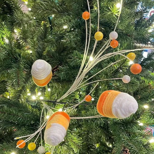 Sprays^Liberty Floral Chenille Candy Corn Spray
