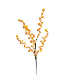 Sprays^Liberty Floral Chenille Curly Spray, Yellow And Orange