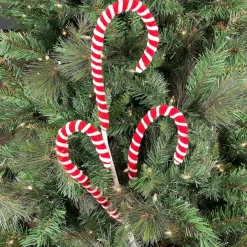 Sprays^Liberty Floral Chenille Peppermint Candy Cane Spray
