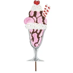 Pot Stakes^The Round Top Collection Cherry Heart Ice Cream Sundaes