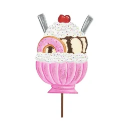Pot Stakes^The Round Top Collection Cherry Heart Ice Cream Sundaes