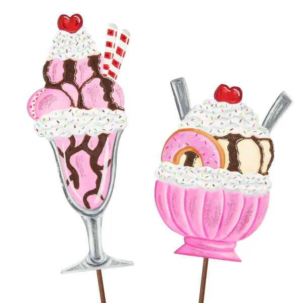 Wall Decor^The Round Top Collection Cherry Heart Ice Cream Sundaes