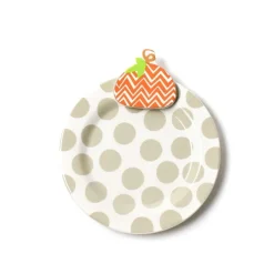 Kitchen & Dining^Coton Colors Chevron Pumpkin Embellishment Plate By Happy Everything!