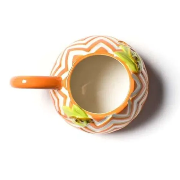 Kitchen & Dining^Happy Everything Chevron Pumpkin Shaped Mug By !