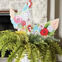 Wall Decor^The Round Top Collection Chickens Of Flowers