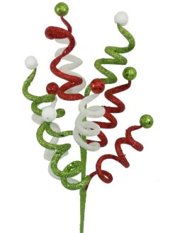 Floral^Liberty Floral Christmas Curly Ball Pick