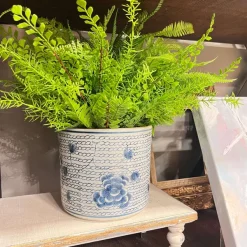Table Decor^Two's Company Chrysanthemum Planter