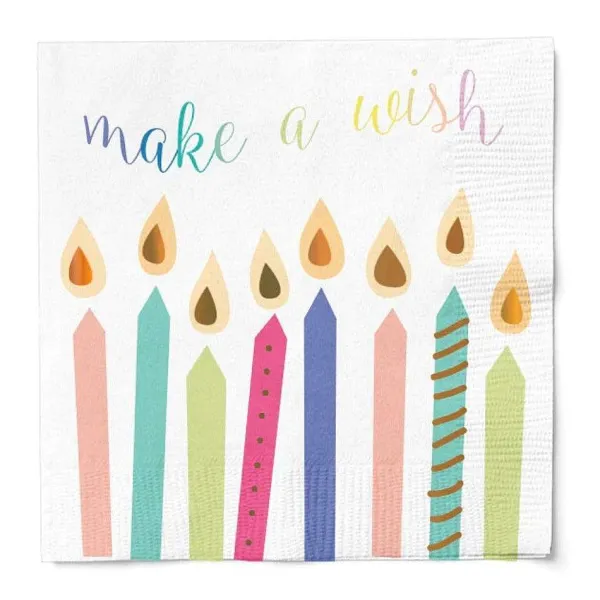 Kitchen & Dining^Sophistiplate Cocktail Napkin, Birthday Candles