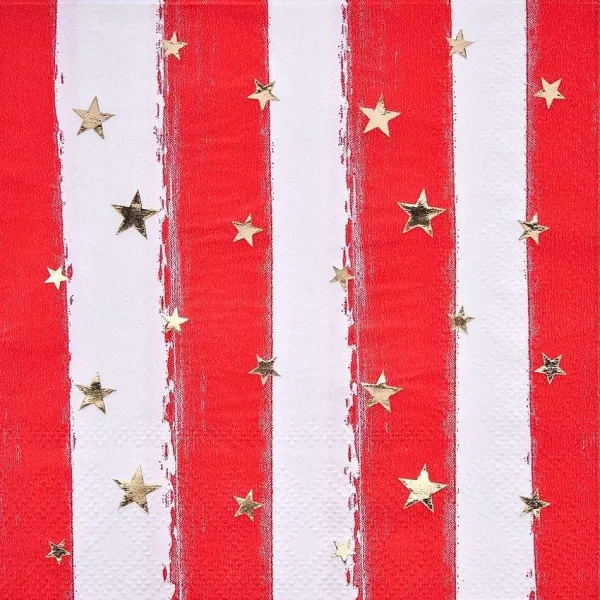 Party Diy^Sophistiplate Cocktail Napkin, Patriotic Confetti