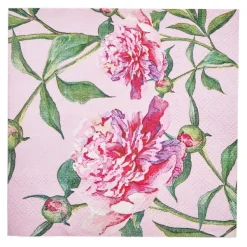 Party Diy^Sophistiplate Cocktail Napkin, Pink Peonies