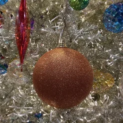Ball Ornaments^Farrisilk Copper Glitter Ball Ornament, 8"