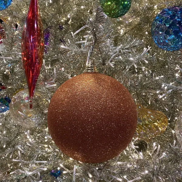 Ball Ornaments^Farrisilk Copper Glitter Ball Ornament, 6"